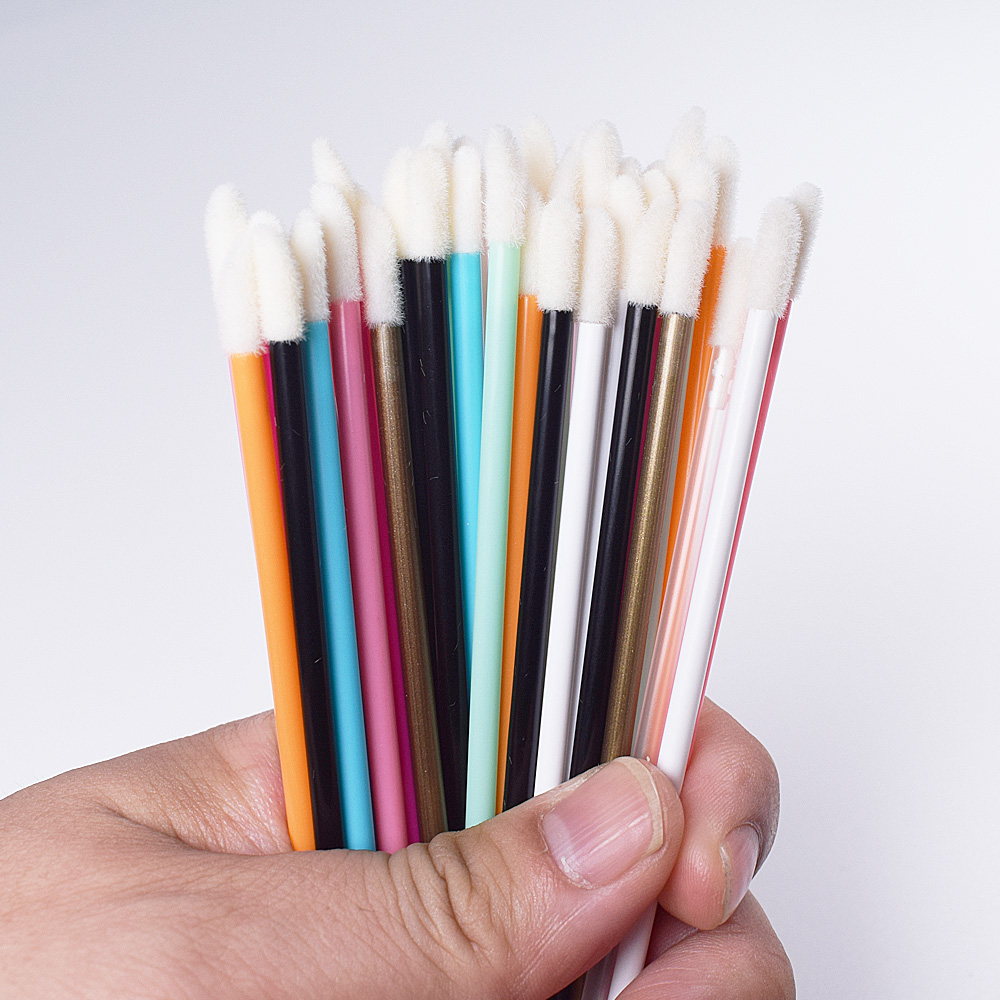 Lip Balm - Brosse à lèvres jetable, 50 pièces,