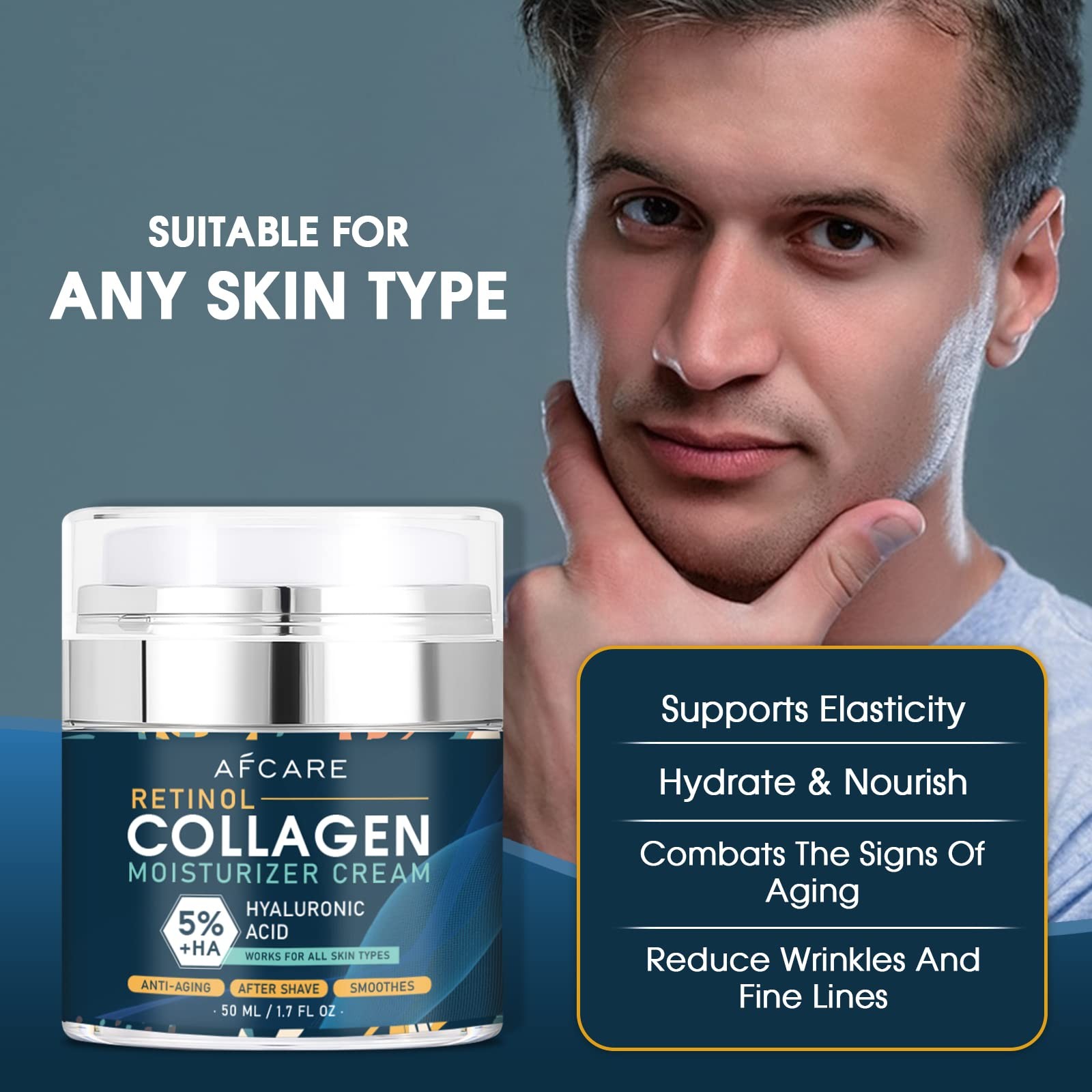 Retinol Cream - Crème hydratante anti-âge, enrichie en rétinol,