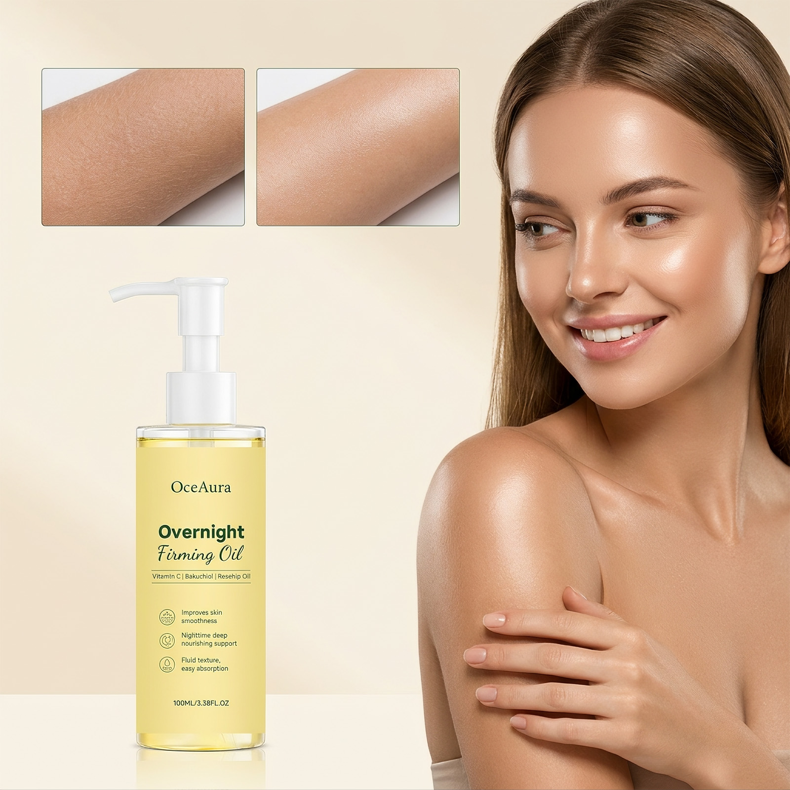 Face Oil Rosehip - OceAura | Huile raffermissante de nuit